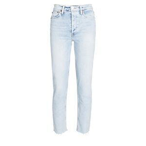 RE/DONE 90s High-rise Ankle Crop Jeans Color: Denim-lt Size 31